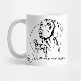 Weimaraner dog lover portrait Mug